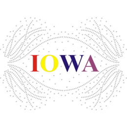 Supreme IOWA Rhinestone & Printable PU Iron On Picture